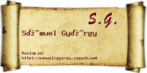 Sámuel György névjegykártya