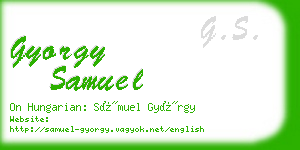 gyorgy samuel business card